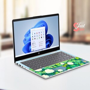 HP Laptop Sticker Custom Cute White Cat Design Vinyl Decal for Spectre ...