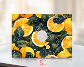 Décalcomanie pour ordinateur portable à couverture complète, cadeau pour les enseignants Décalcomanie en vinyle orange au design unique, compatible avec les ordinateurs de bureau Dell XPs Latitude Inspiron Vostro Precisio