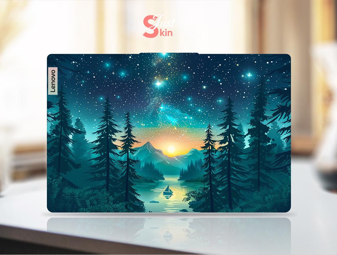 Lenovo Laptop Schutzfolie Sunset Woods Design Art Vinyl Aufkleber für Legion Yoga Thinkpad Thinkbook Notepad Serie