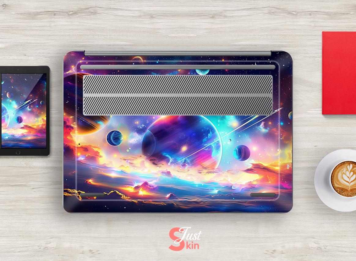 Dell Computer Decal Custom Personalized Bright Planet Design Full Cover ...