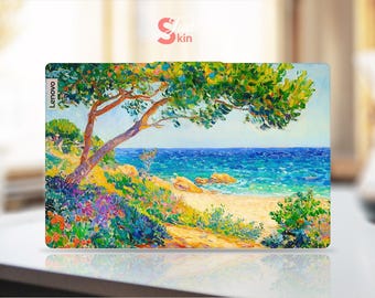 Película protectora para portátil Lenovo Thinkpad, diseño de paisaje marino, calcomanía de vinilo personalizable para Legion Yoga Thinkbook Ideapad Series
