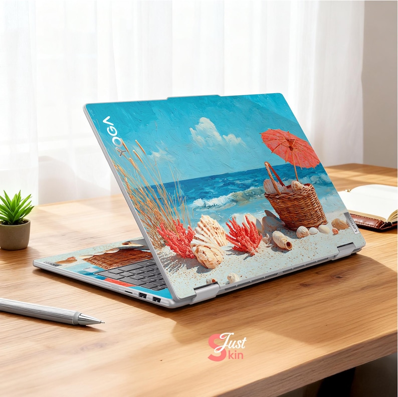 Dell Pro 14 Plus Pb 14250 Laptop Decal MacBook Accessories Lenovo Skin Hp Stickers Beach Design for Xps Yoga Ideapad Probook Birthday Gifts image 1