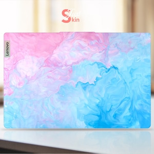 Customizable Decal, Lenovo Accessories, Personalised Gift, Blue Marble Texture Vinyl Skin For Legion Yoga Thinkpad Thinkbook Ideapad Series