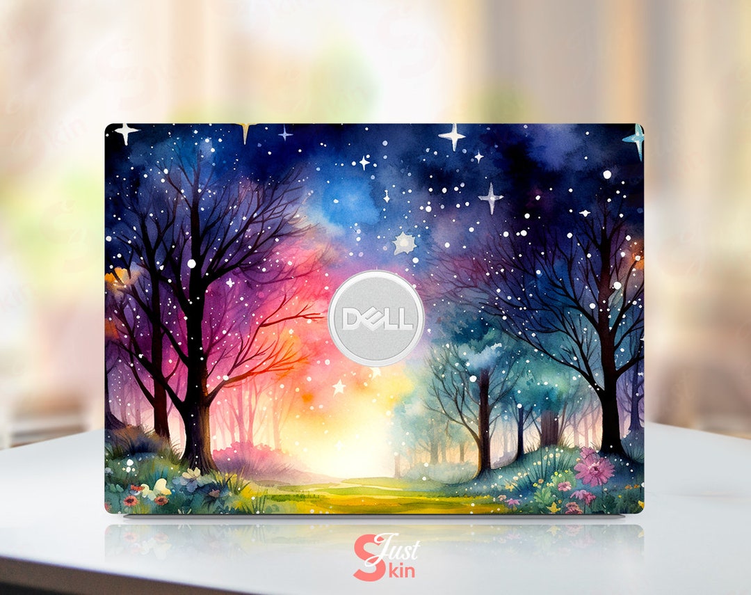 Dell Laptop Stickers, Colorful Psychedelic Forest Design Skin ...
