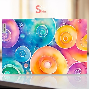 Lenovo Laptop Protective Film Gift For Wife Personalized Colorful Water Ripple Design For Legion Yoga Thinkpad Thinkbook Ideapad Series