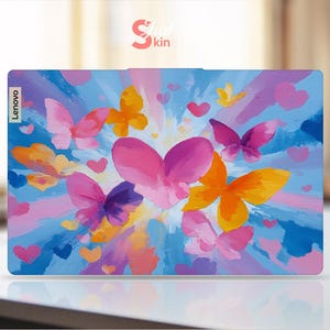 Lenovo Yoga 14 Ill10x Laptop Protective Film, Personalized Oil Painting of Floral World&quot; Design Vinyl Decal for Thinkpad Ideapad Series