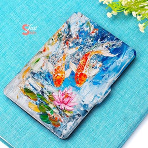 Kobo Case Leather Koi Fun Design Personalized Gift for Kindle Paperwhite 12th Gen,Kindle Paperwhite 5,Kobo Clara Color,Kobo Libra Color