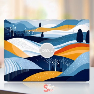 Dell Keyboard Stickers, Business Laptop Skin Best Gift Custom Vinyl Decal Snow Scene Design Fits Xps Latitude Inspiron Vostro Precisio