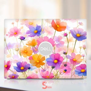 Dell Laptop Haut schützender Aufkleber nettes Geschenk für Tochter rosa Pfingstrosen-Blumen-Entwurf für Dell Xps Latitude Inspiron Vostro Präzisions-Serie