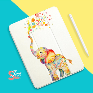 Estuche para iPad de 9.ª generación con soporte, función de encendido y apagado automáticos, diseño de elefante pintado vibrante para iPad PRO 2024 de 11&quot;, iPad Air 1, 2, 9,7&quot;, iPad5, 6, 9,7&quot;