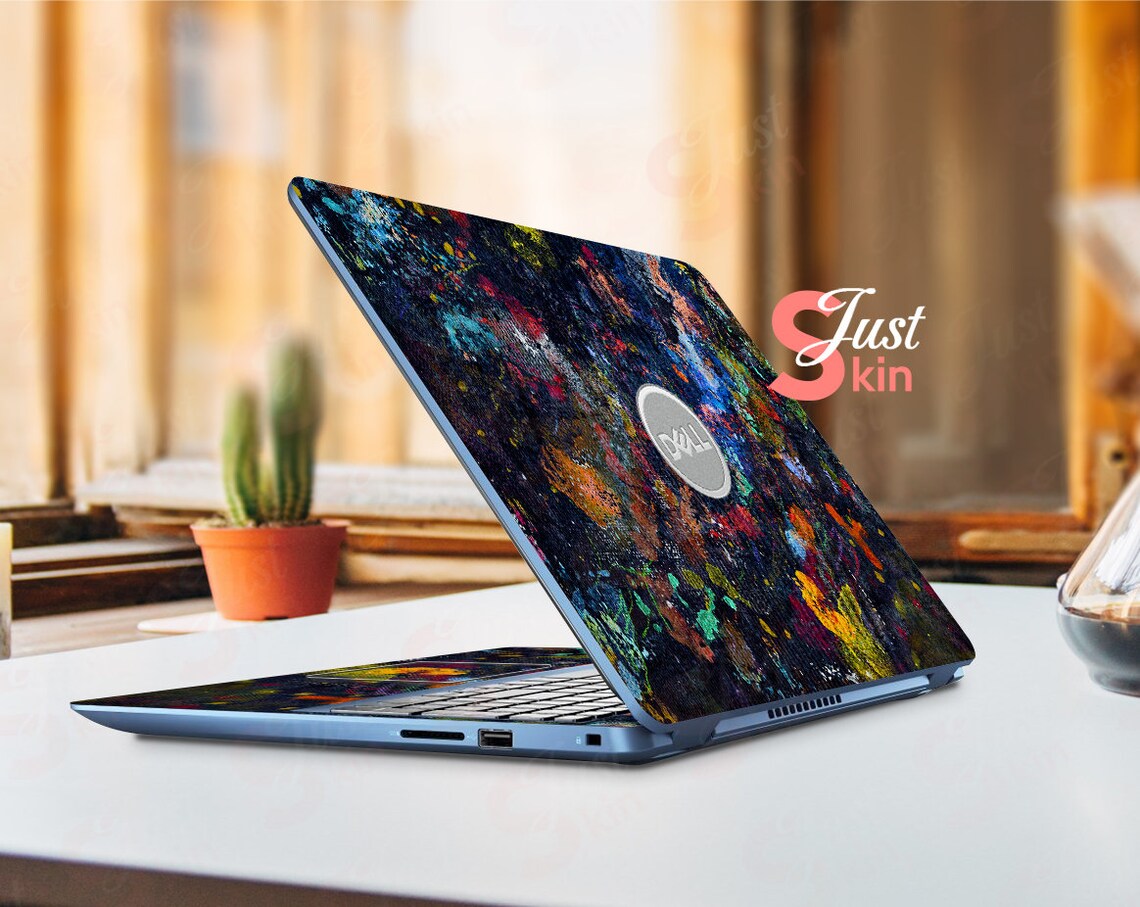Dell Xps Skin, Laptop Accessories, Full Coverage Black Abstract Paiting ...