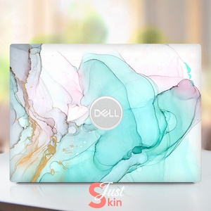 Dell Laptop Skin,Dell G15 Skin,Customizable Green Marble Texture Vinyl Decal Fits Dell Xps Latitude Inspiron Vostro Precisio