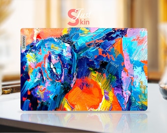 Lenovo Laptop Skin Computer, Personalized Gift Colorful Oil Painting Custom Vinyl Decal for Legion Yoga Thinkpad Thinkbook Ideapad Series