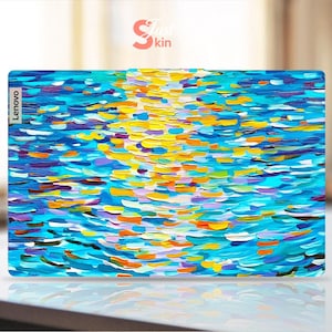 Lenovo Laptop Skin Abstract Oil Painting Ocean Design Personalized Gift Vinyl Decal for Legion Yoga Thinkpad Thinkbook Ideapad Series