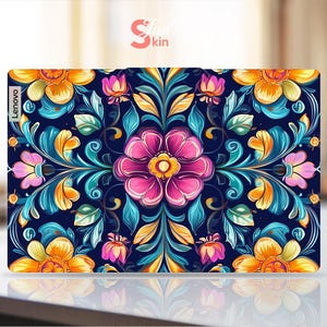 Lenovo Legion Skin Personalized Women&#39;s Gift Unique Flower Design Vinyl Decal for Legion Yoga Thinkpad Thinkbook Ideapad Series