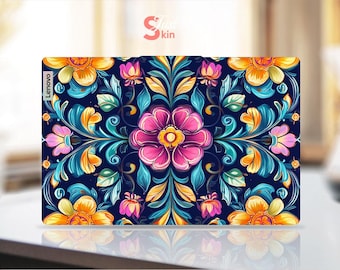 Pegatina de vinilo con diseño floral exclusivo para regalo de mujer, personalizada, para la serie Legion Yoga, Thinkpad, Thinkbook, Ideapad