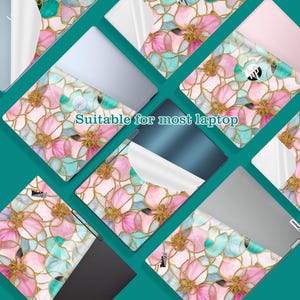 Stickers clavier HP Omnibook X 14 Dell 5550 Skin MacBook Air 15,6 Stickers Lenovo Motif floral abstrait pour Probook Precision Legion Asus image 8