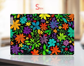 Lenovo-skal, anpassningsbar julklapp för vänner, konstnärlig färgglad liten blomdesign för Legion Yoga Thinkpad Thinkbook Ideapad-serien
