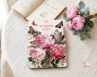 Kobo Libra 2 Protective Case Summer Love Flower Butterfly Picture Protective Case Suitable for Friends as a Gift, Suitable for Kobo Clara
