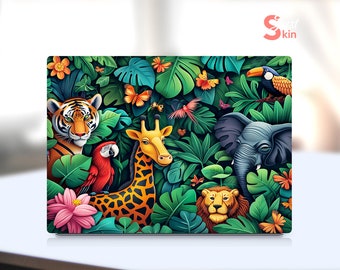 HP Laptop Custom Meaningful Sticker Gift Jungle Animal Design Vinyl Decal for Specter Envy Pavilion Victus Zbook Elite Probook