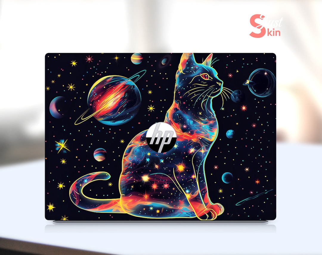 Hp Skin Laptop Decal Stickers Gifts for Dad Customization Cat Pattern ...