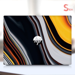 Hp Spectre Skin, personalisierte schwarze Marmor Textur Vinyl Aufkleber für Spectre Envy Pavilion Victus Omen Zbook Elite Probook