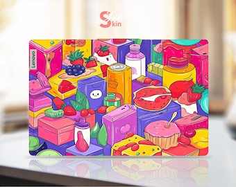Calcomanía de vinilo personalizable con diseño de bocadillo colorido para portátil Lenovo, regalo para Legion Yoga Thinkpad Thinkbook Ideapad Series