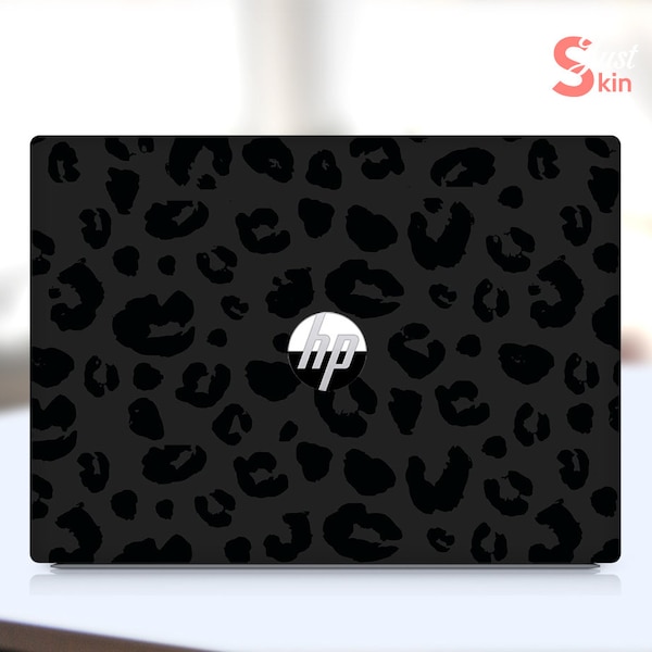 Computer Skins For Hp, Personalized Gift For Wife Black Leopard Print Vinyl Decal For Spectre Envy Pavilion Victus Omen Zbook Elite Probook