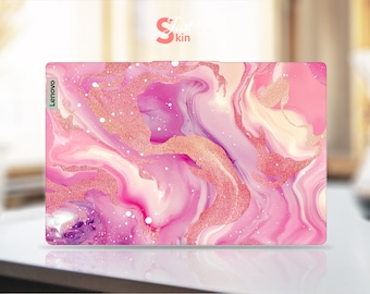 Lenovo Laptop Sticker, Personalized Pink Artistic Vinyl Decal for Legion Yoga Thinkpad Thinkbook Ideapad Series