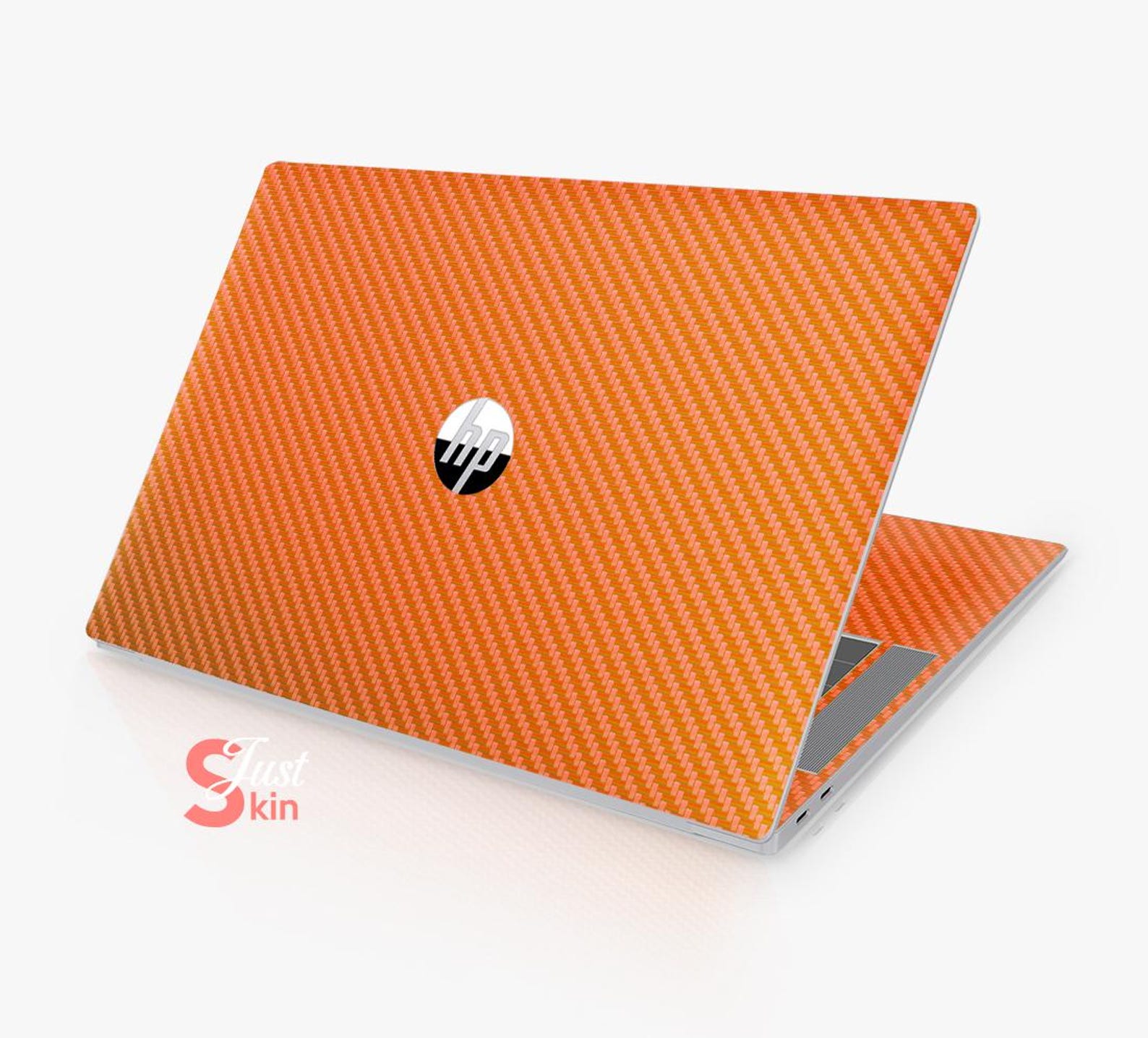 Orange Computer Hp Color HP Laptop Decal Custom Fiber Orange Full Cover Solid Color Design Vinyl ...