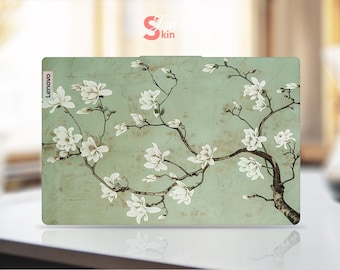 Laptop Skin For Lenovo Vintage Flower Pattern Customizable Vinyl Decal for Legion Yoga Thinkpad Thinkbook Ideapad Series