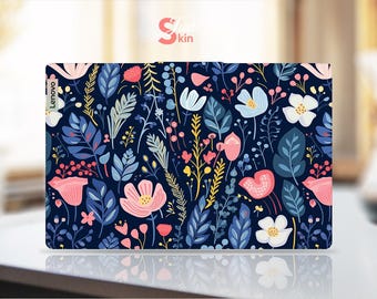 Lenovo Computer Skin Colorful Floral Pattern Unique Custom Gift Vinyl Decal for Legion Yoga Thinkpad Thinkbook Ideapad Series