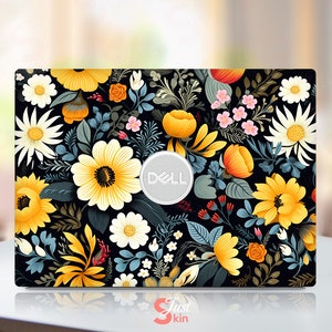 Dell Aufkleber Notebook-Computer, Inspiron Aufkleber, Anpassbare Blumen Design Vinyl Haut für Dell Xps Latitude Inspiron Vostro Precisio