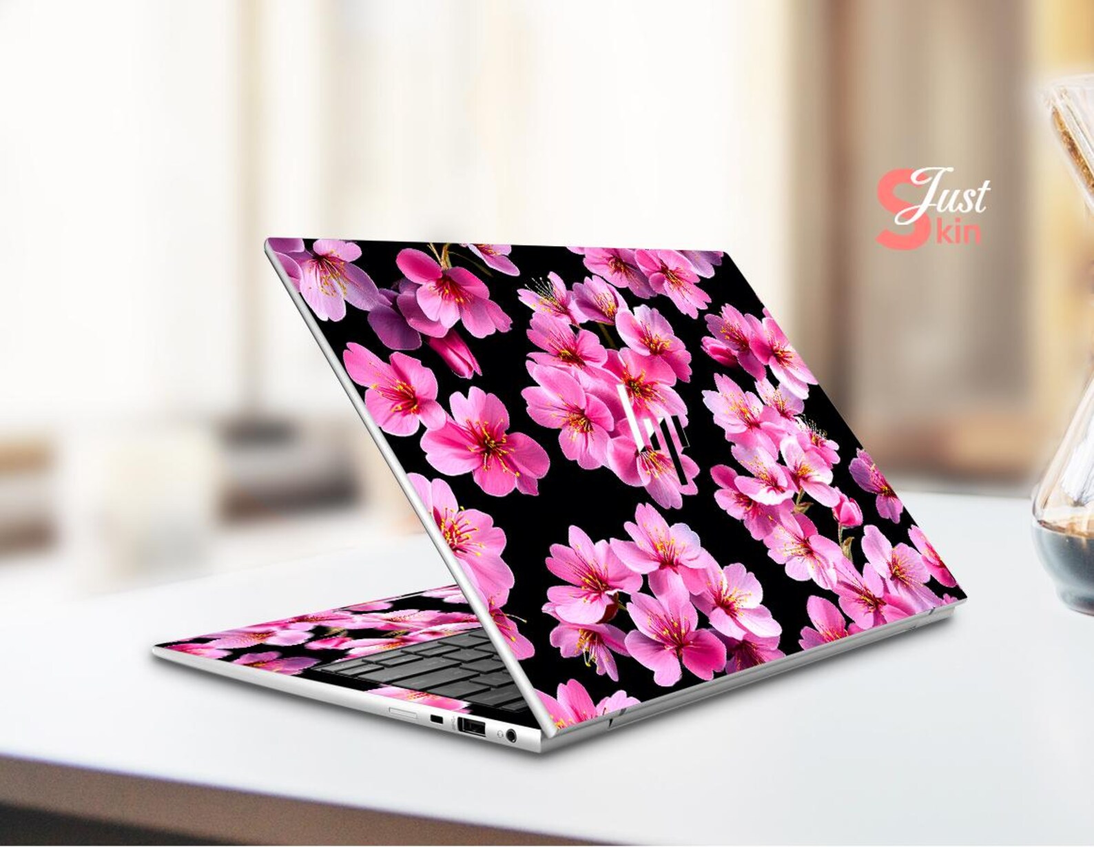 Hp Laptop Protective Decals Beautiful Design Gift for Wife Pink Petal ...