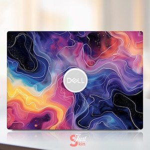 Dell Laptop Skin, Abstract Color Textured Design Personalized Custom Gift Vinyl Decal Fits XPs Latitude Inspiron Vostro Precisio
