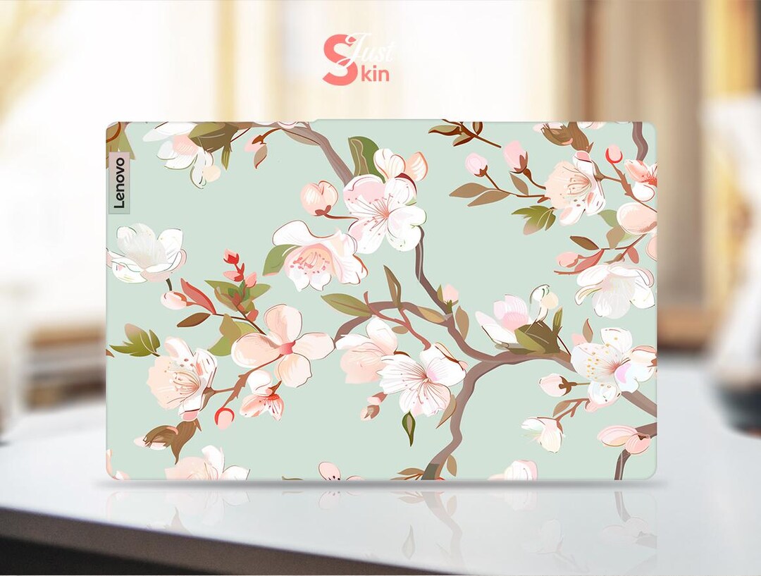 Lenovo Computer Skin Pink Flower Design Customizable Gift Vinyl Decal ...