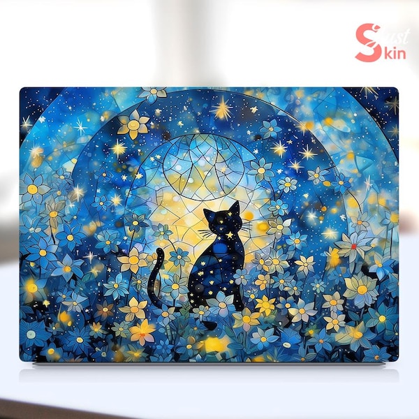 HP Laptop Protective Skin Custom Oil Painting Style Black Cat Design Vinyl Decal For Spectre Envy Pavilion Victus Omen Zbook Elite Probook