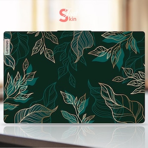 Lenovo Laptop Accessories Green Leaf Pattern Personalized Gift Vinyl Decal for Legion Yoga Thinkpad Thinkbook Ideapad Series