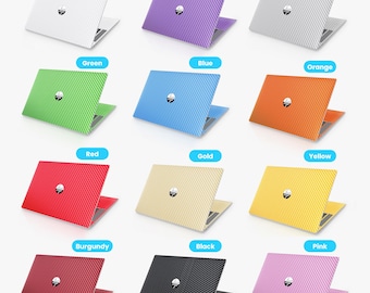 Adhesivo minimalista para portátil HP, lámina protectora de fibra de carbono a medida para OmniBook Ultra, Spectre x360, ZBook, vinilo de color sólido.