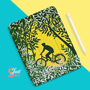 Ipad Case Simple Cycling Silhouette Ipad Cover Protective Folio Gift for Ipad 2/3/4-9.7&quot; Ipad Air-11&quot; Ipad 10 2022-10.9&quot; Ipad 5/6-9.7&quot;