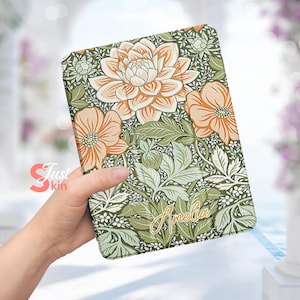 Funda para iPad de 12 pulgadas Accesorios para iPad Regalo estético Diseño de flores verdes para iPad Pro 11 2022 iPad Pro iPad Mini 6 iPad Air 5 iPad 11 pulgadas iPad Air 3