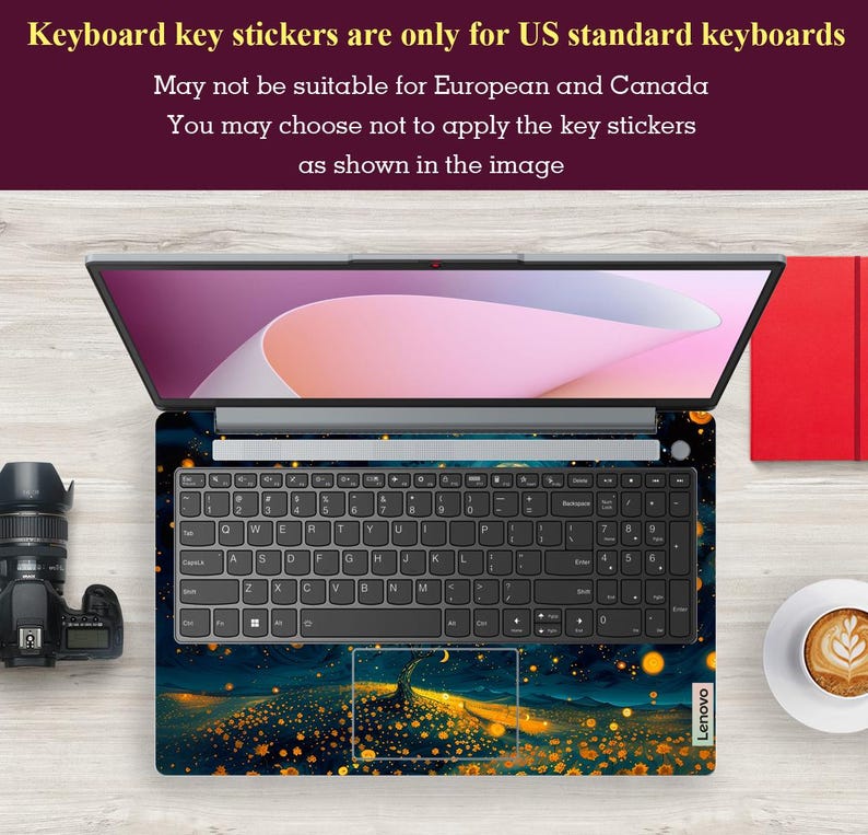 Lenovo Laptop Skins Golden Tree Pattern Skin Birthday Gift Vinyl ...