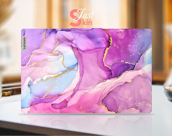 Lenovo Skin convertible laptop, gepersonaliseerde roze marmeren textuur schattige vinylsticker voor Legion Yoga Thinkpad Thinkbook Ideapad-serie