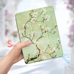 Ipad Air 4 Case Aesthetic Pastel Green Zweige Ipad Case Schutzfolie Ipad Folio für Ipad Air 11 &quot;&quot;Ipad Air 6 13&quot;&quot; und Ipad Pro 2024 11&quot; Serie.&quot;