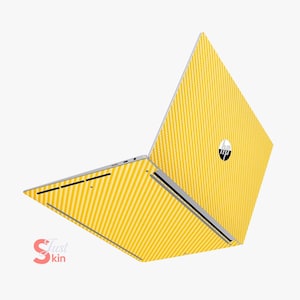 HP Laptop Protective Film Custom Fiber Yellow Solid Design Vinyl Decal for Spectre Envy Pavilion Victus Omen Zbook Elite Probook Series