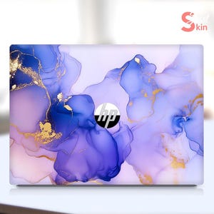 HP laptop protective film birthday/holiday gift name can be added purple background flower for Envy Pavilion Victus Omen Zbook Elite Probook