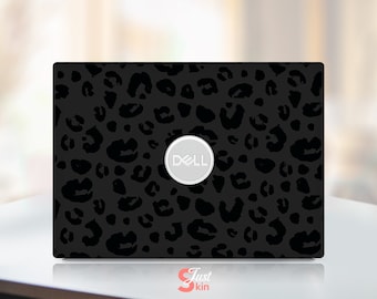 Laptop Stickers, Gray Leopard Print Pattern Ultra-Thin Skin Scratch Cover Diy Kits Vinyl Decal Fits Xps Latitude Inspiron Vostro Precisio