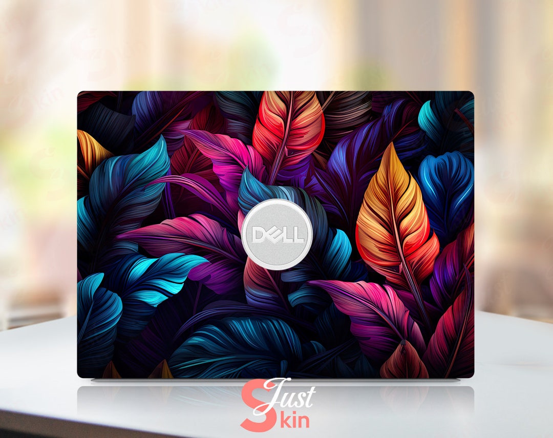 Dell Laptop Skin, Notebook Stickers Aesthetic, Customizable Cool Leaves ...