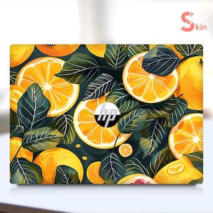 HP envy Laptop Skin Customized Fresh Orange Oil Painting Vinyl Decal for Friends for Specter Envy Pavilion Victus Omen Zbook Elite Probook