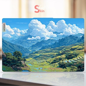 Lenovo LOQ 15APH8 Protective Film Personalized Gift Cloud Sea and Terraces Design Vinyl Decal for Yoga Thinkpad Thinkbook Ideapad Series